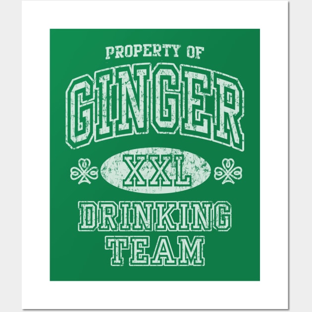 Ginger Drinking Team St Patricks Day Wall Art by E